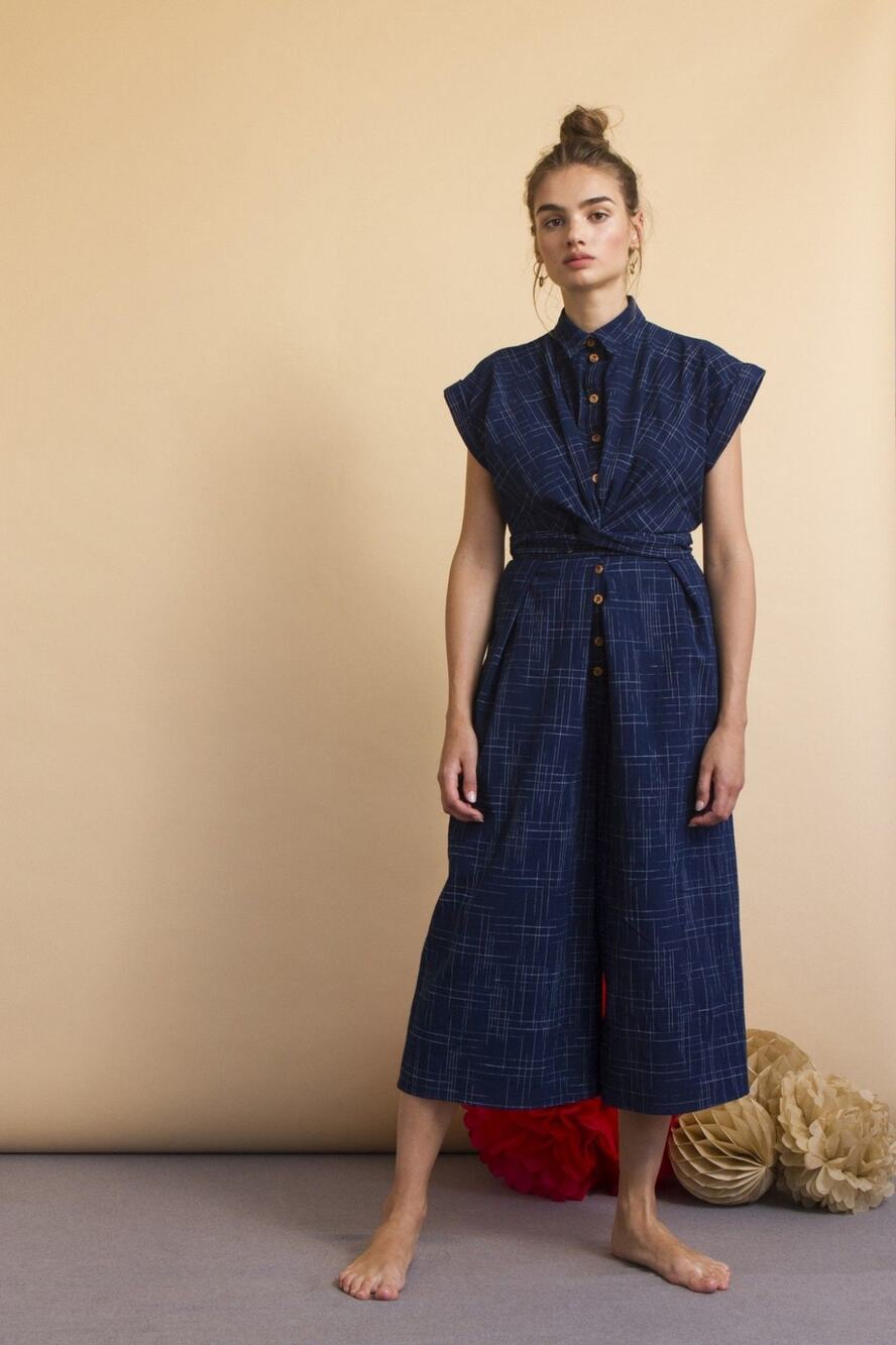 Heinui Spring Indigo Jumpsuit